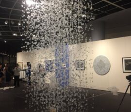 5535-2017 chandelier sculpture on view at Art of the State 2018